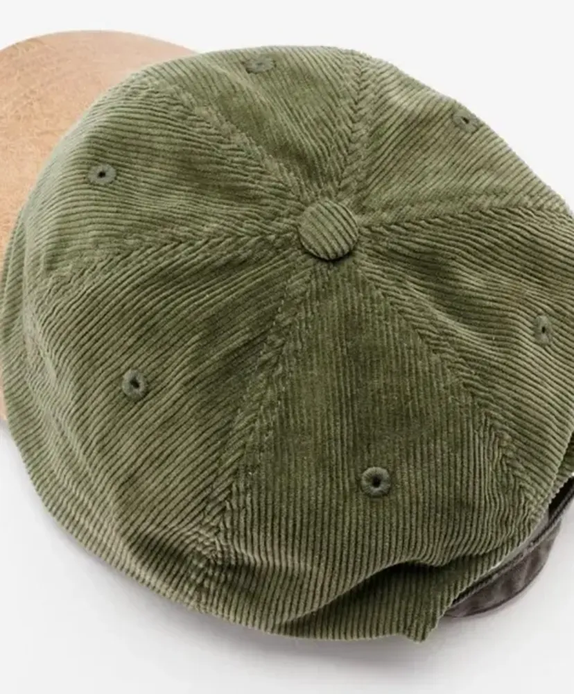 Corduroy & Faux Leather 6Panel Cap