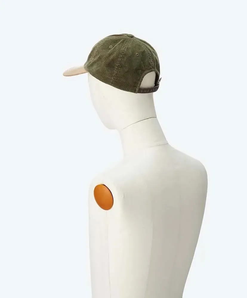 Corduroy & Faux Leather 6Panel Cap