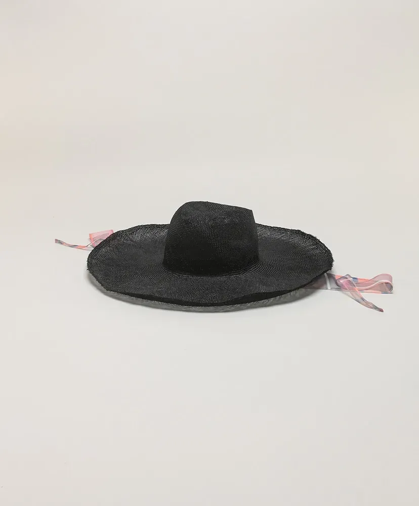 Ramie Hat W/ Scarf Strap