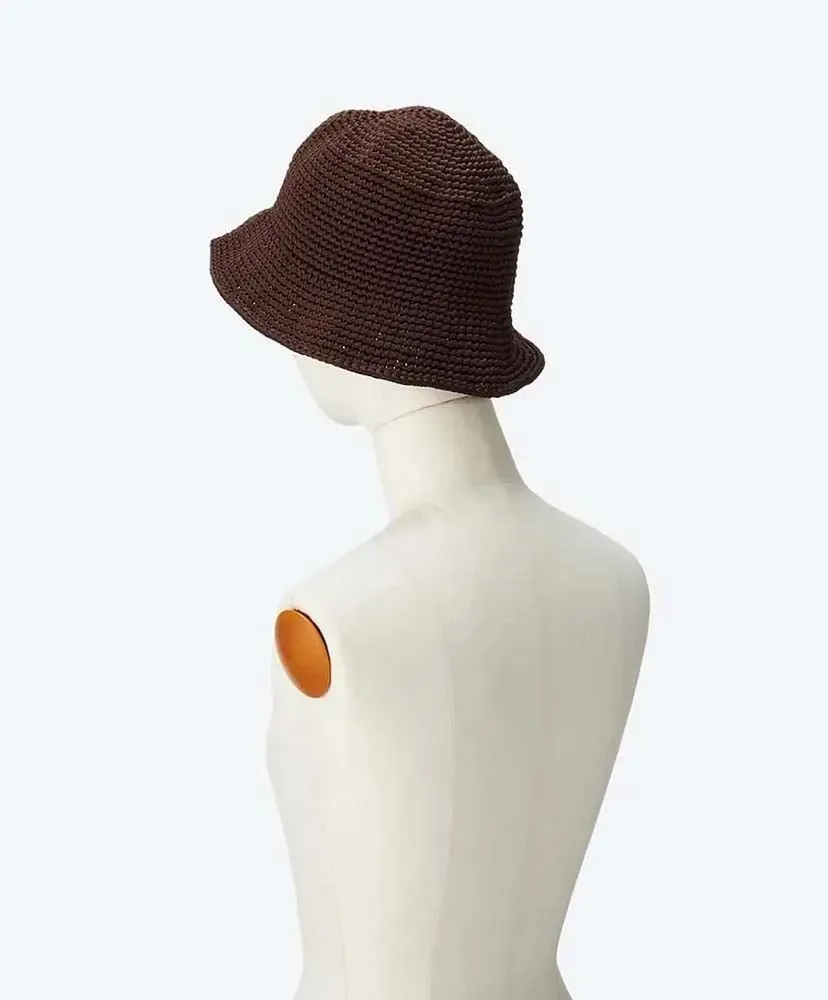 Poly Hand Knit Bucket Hat