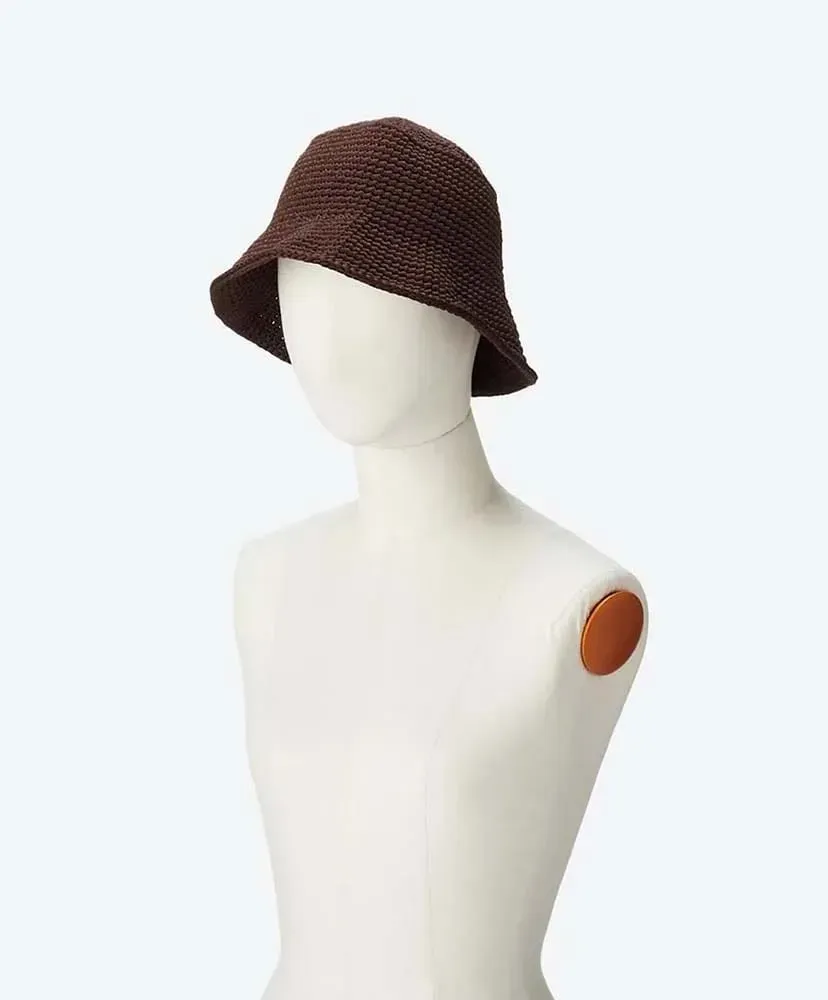 Poly Hand Knit Bucket Hat