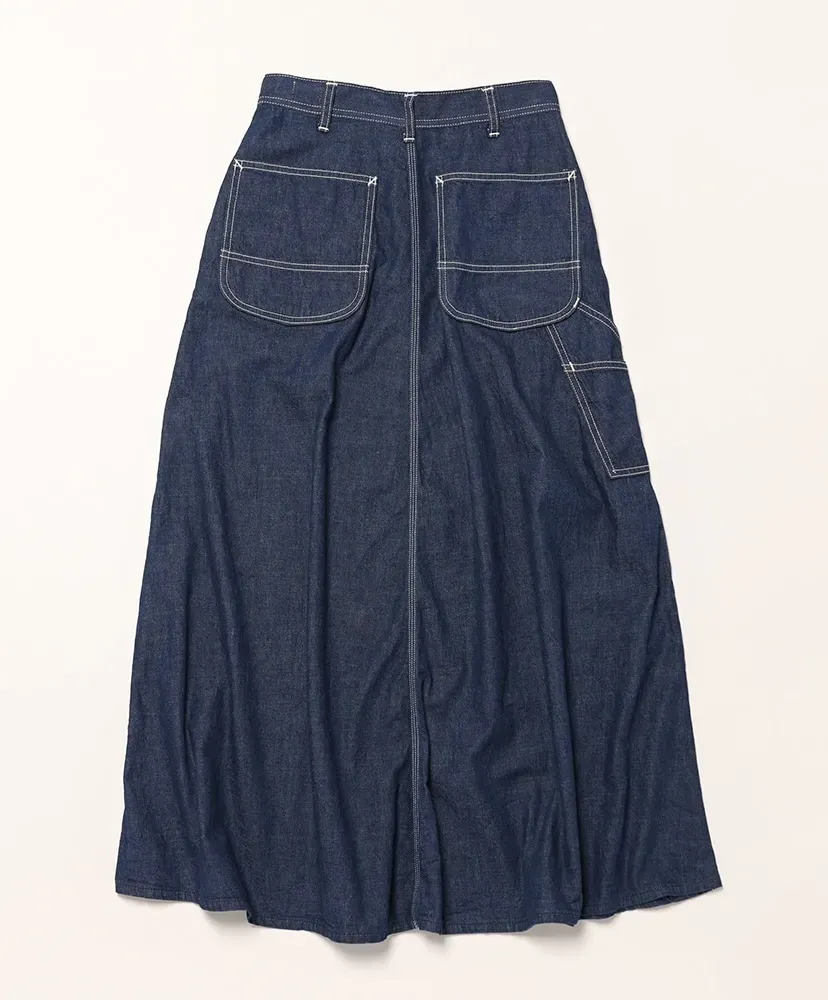 30's Painter Long Denim Skirt