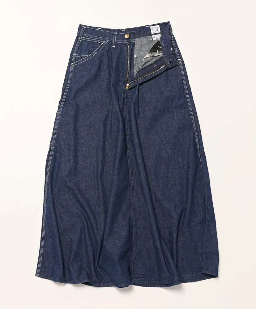 30's Painter Long Denim Skirt