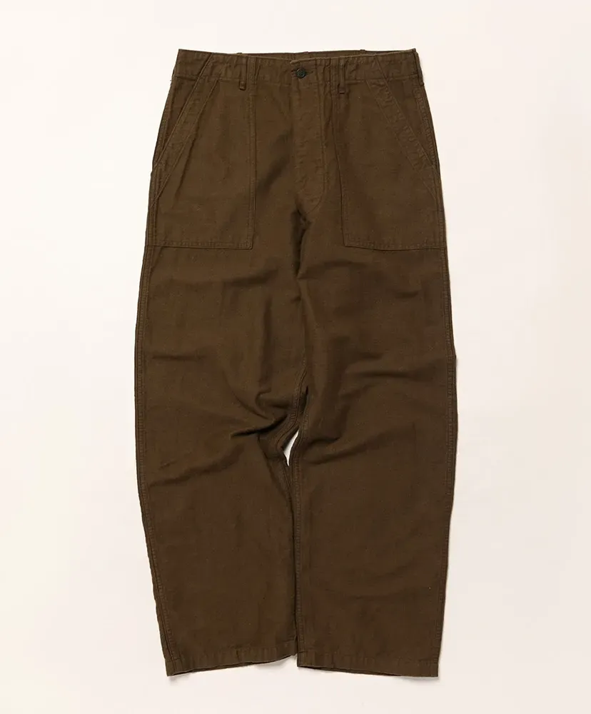 Relax Fit Cotton Linen Moleskin Fatigue Pants