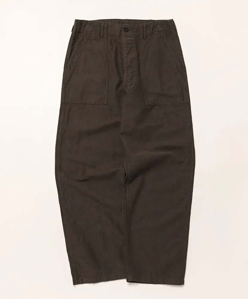 Relax Fit Cotton Linen Moleskin Fatigue Pants