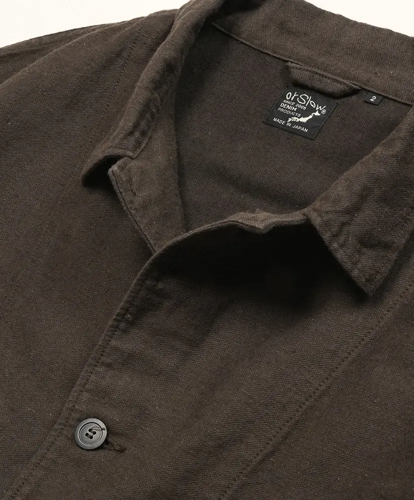 Cotton Linen Moleskin Relax Fit Simple Work Jacket