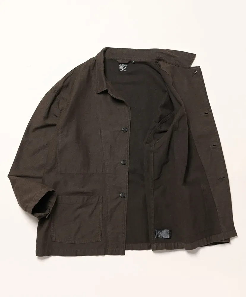 Cotton Linen Moleskin Relax Fit Simple Work Jacket