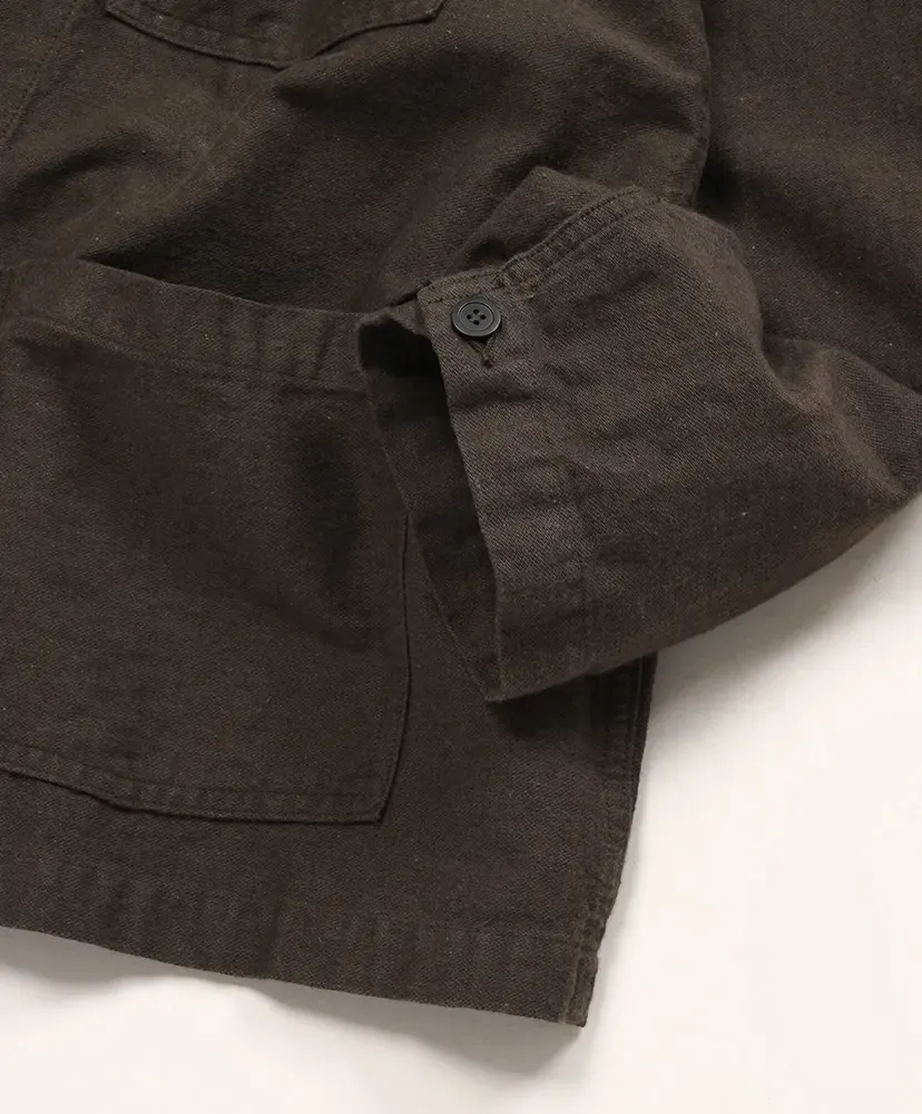 Cotton Linen Moleskin Relax Fit Simple Work Jacket