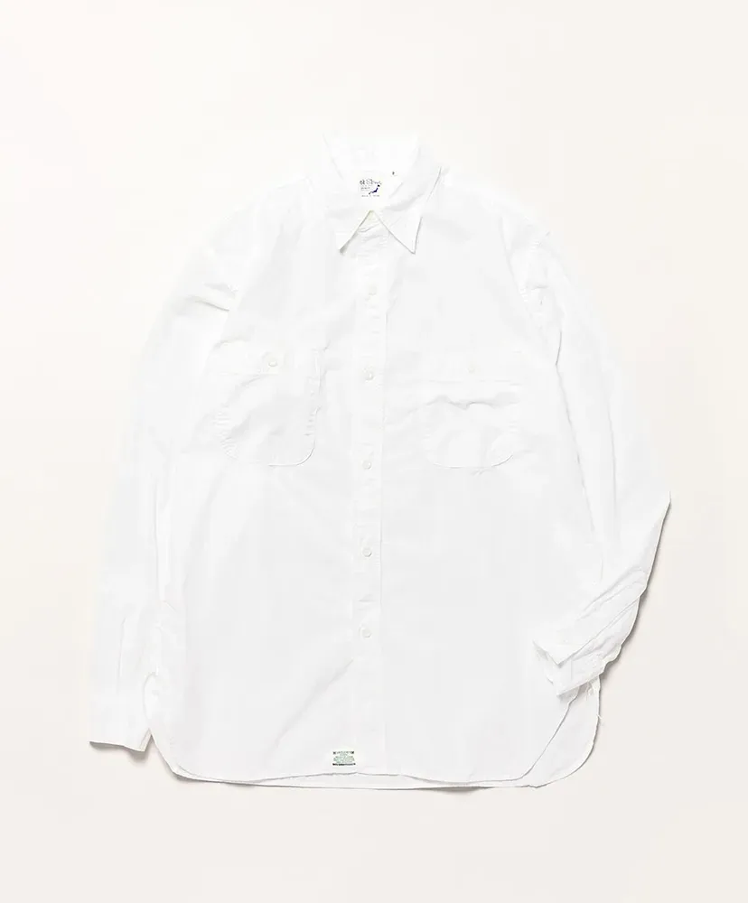 Relax Fit White Chambray Work Shirt