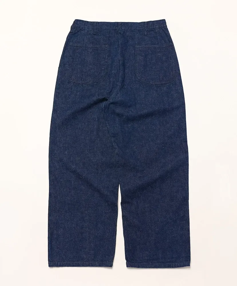 Wide Fit Us Navy Denim Utility Pants