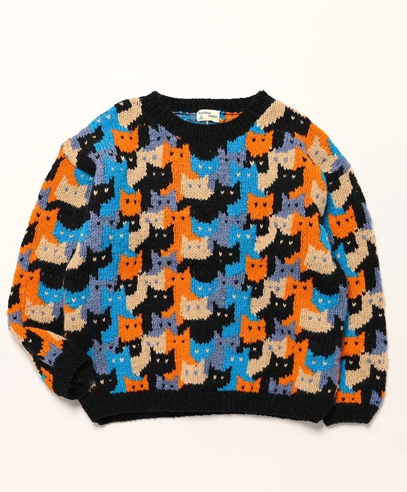 Crew Neck Knit - Cats