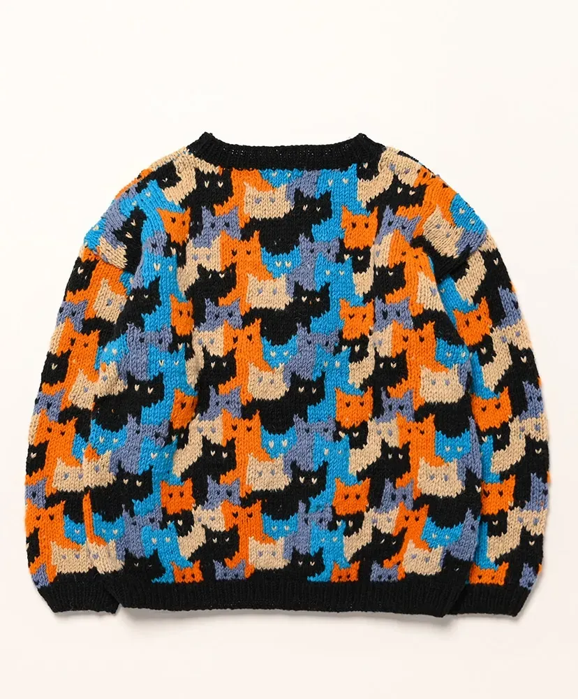Crew Neck Knit - Cats