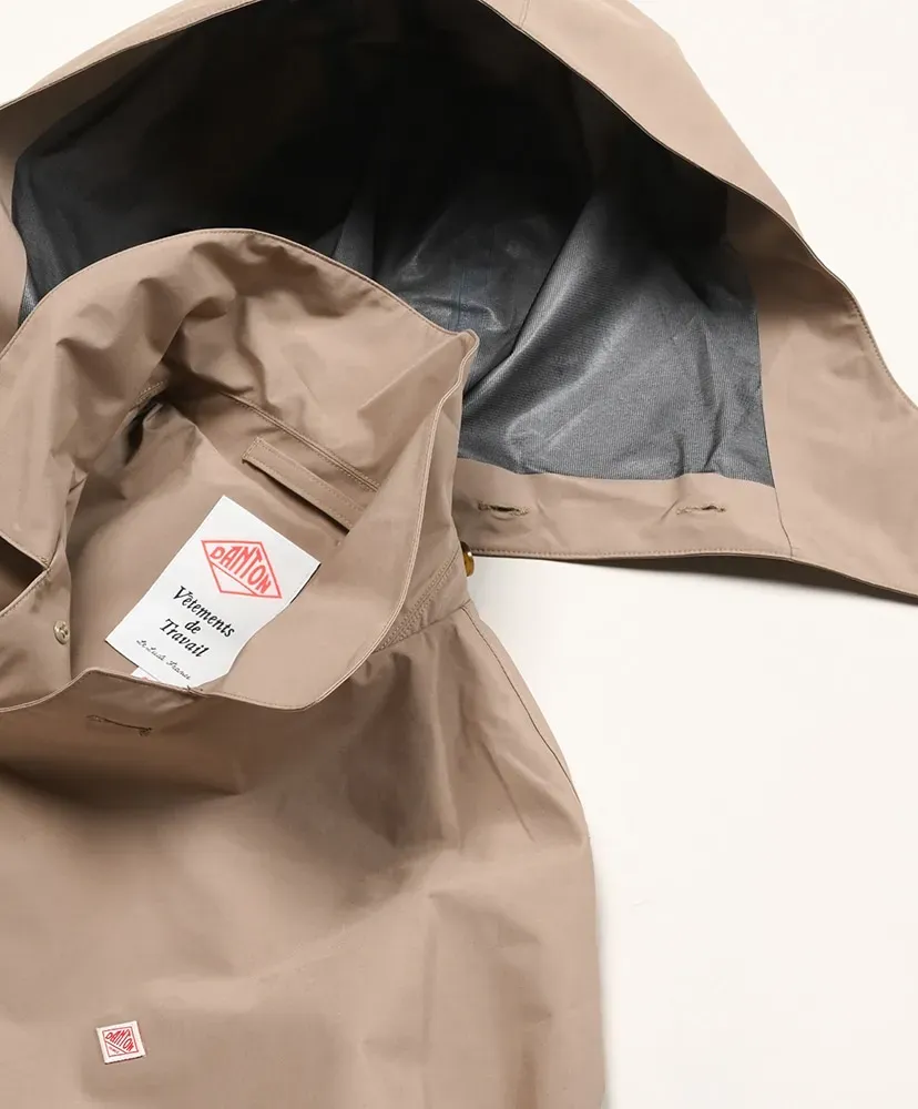 3-Layer Cloth Hooded Balmacaan Coat