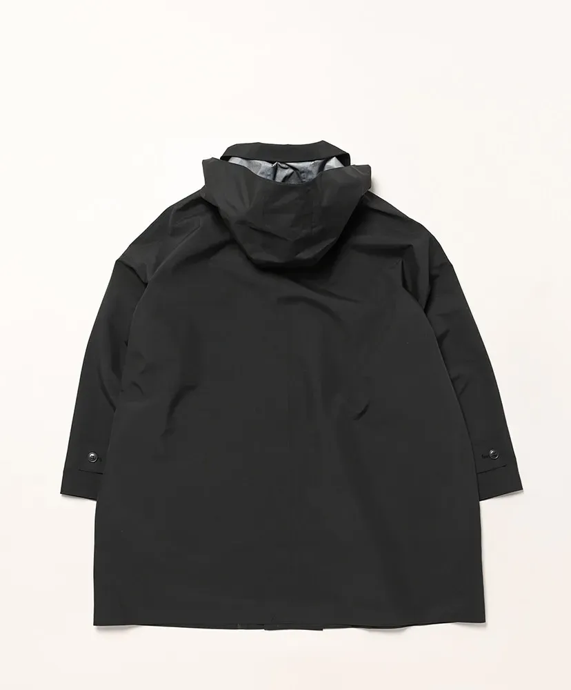 3-Layer Cloth Hooded Balmacaan Coat