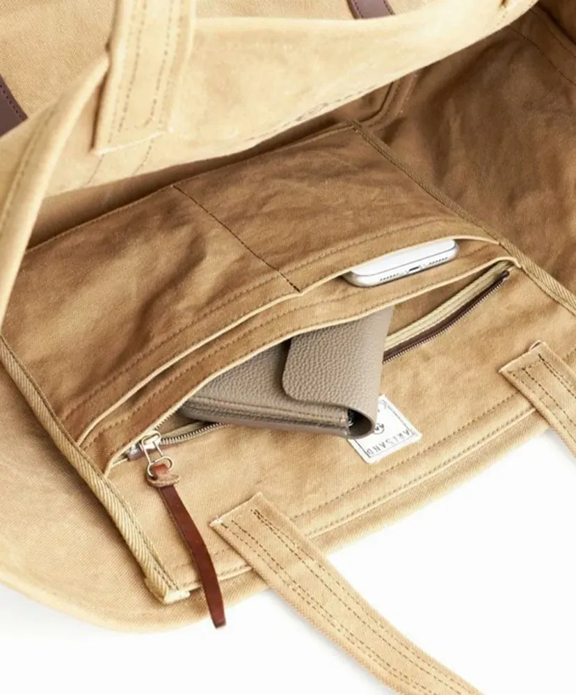 Aging Canvas Basic Tote