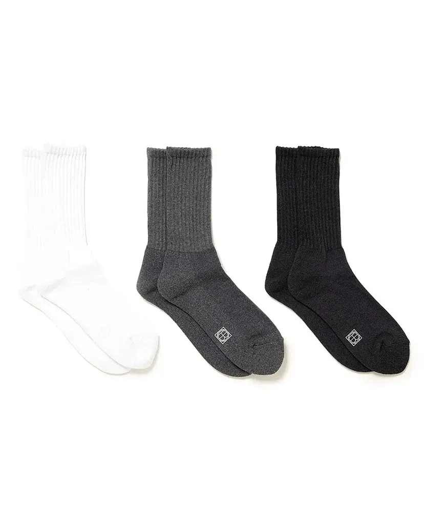 3P Pile Crew Socks C/N/P/Pu