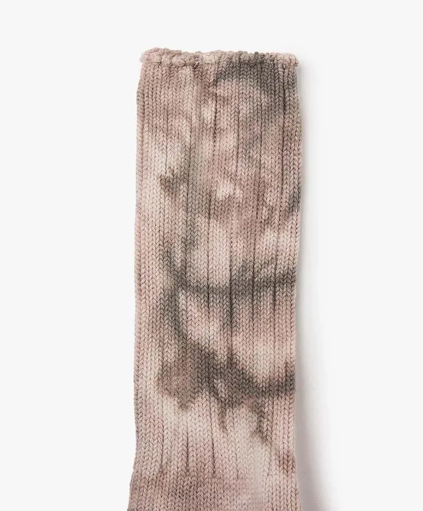 Tie-Dyed Crew Socks C/N/Pu