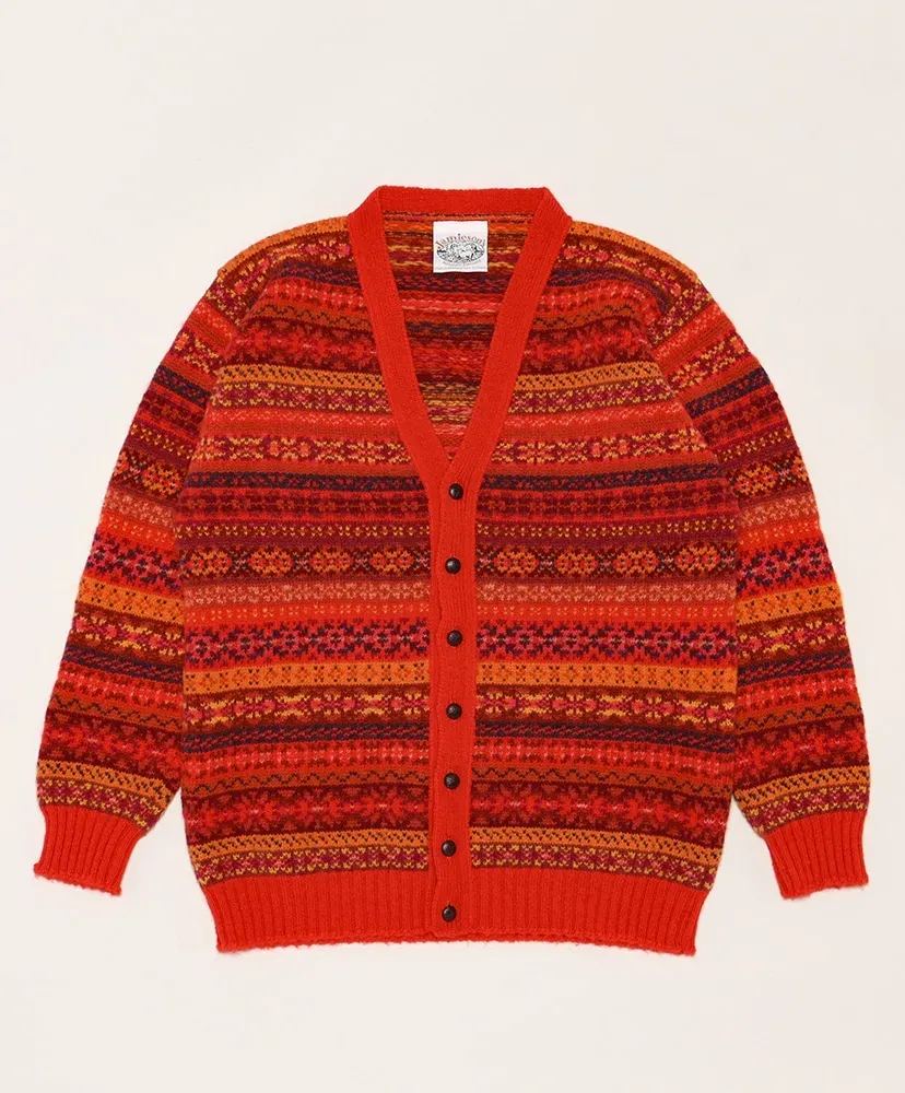 Fair Isle Saddle Shoulder Cardigan