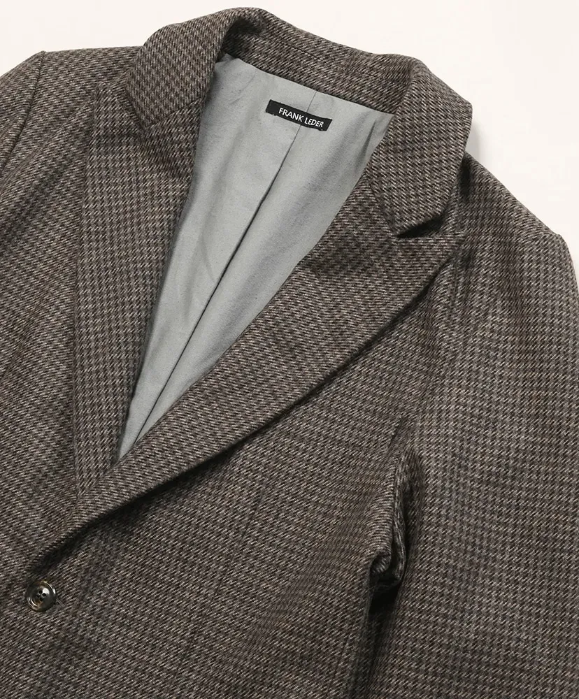 Grey Dogtooth Wool 2B Jacket + Edge Detail