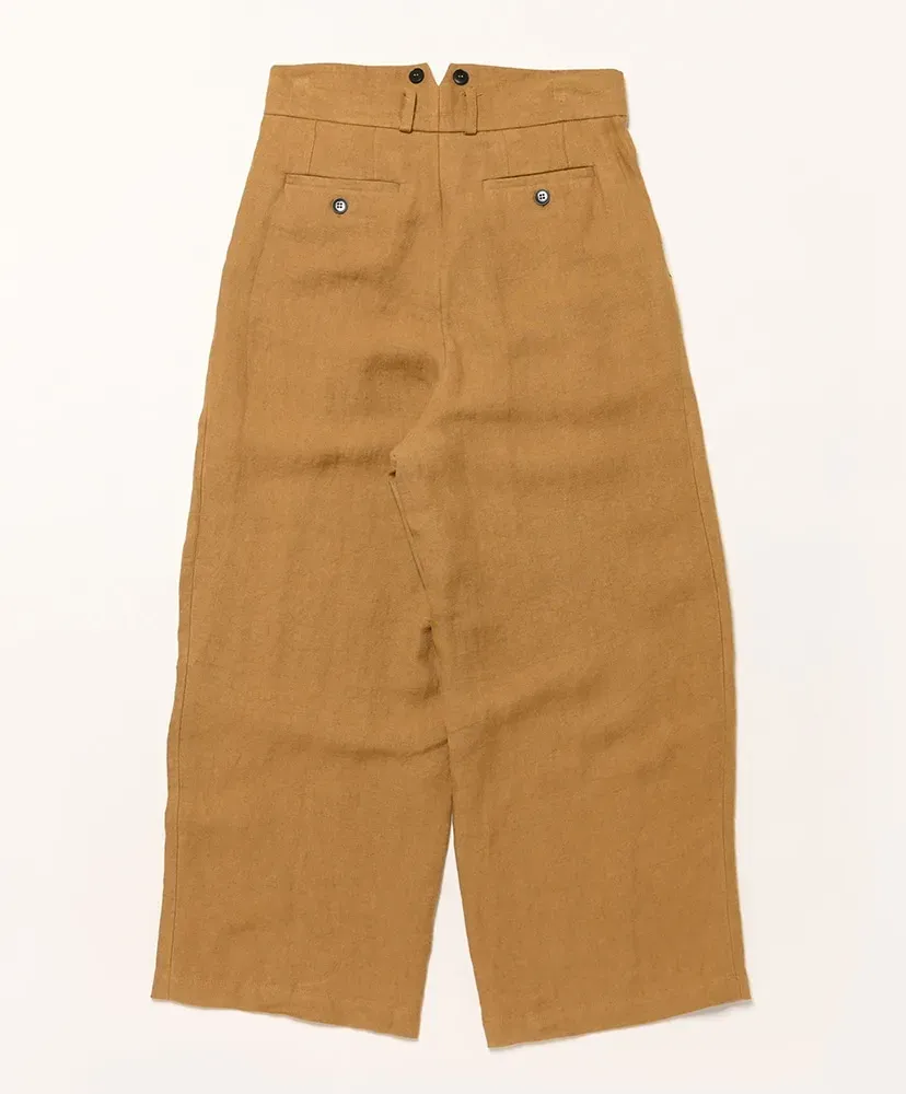 New Washed Old Linen - 1 Tuck Wide Trousers