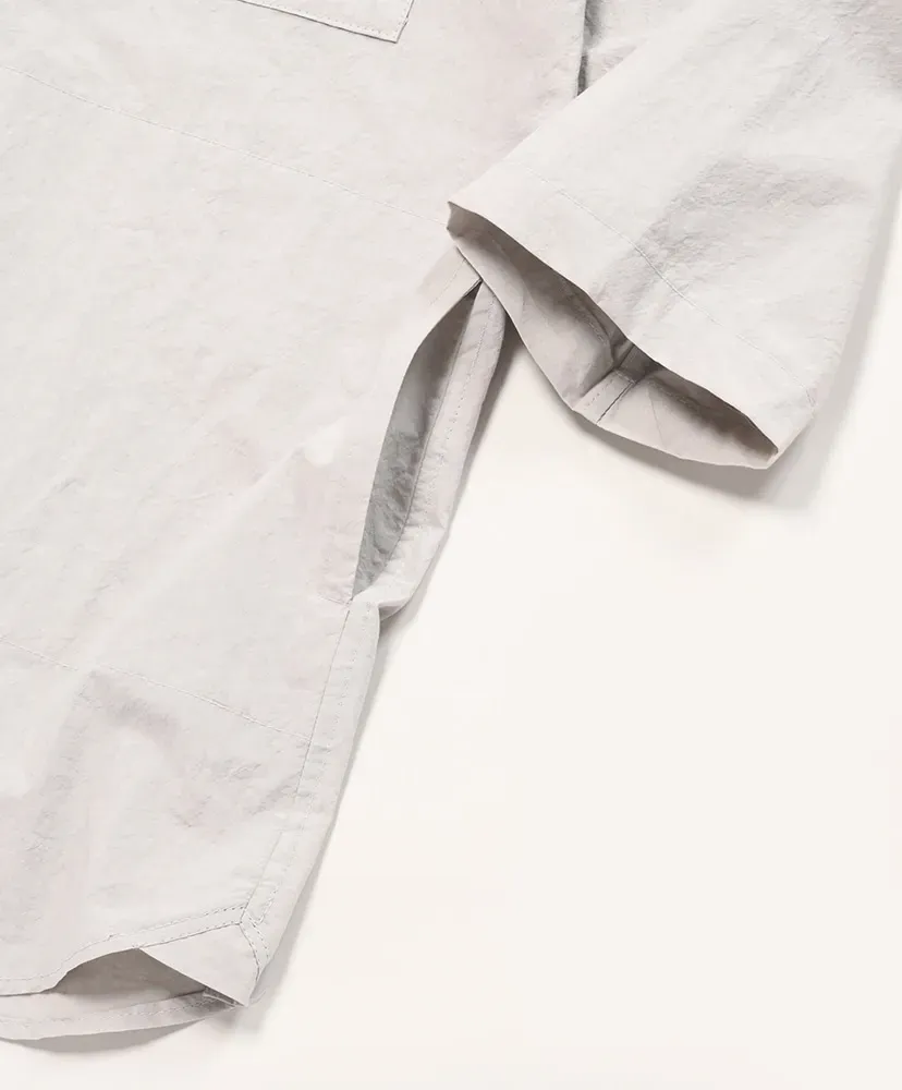 Triple Washed Thin Cotton 3/4 Sleeves / Side Pocket