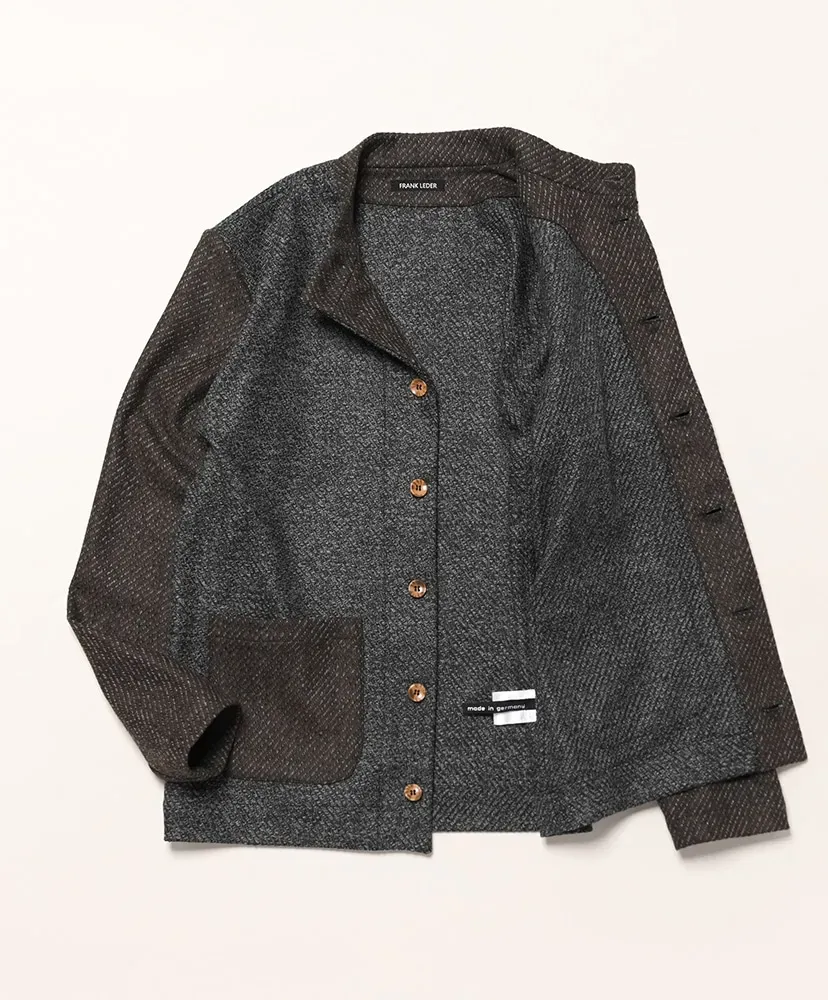 Grey Brown Wool Silk Janker Jacket