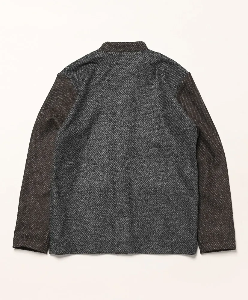 Grey Brown Wool Silk Janker Jacket