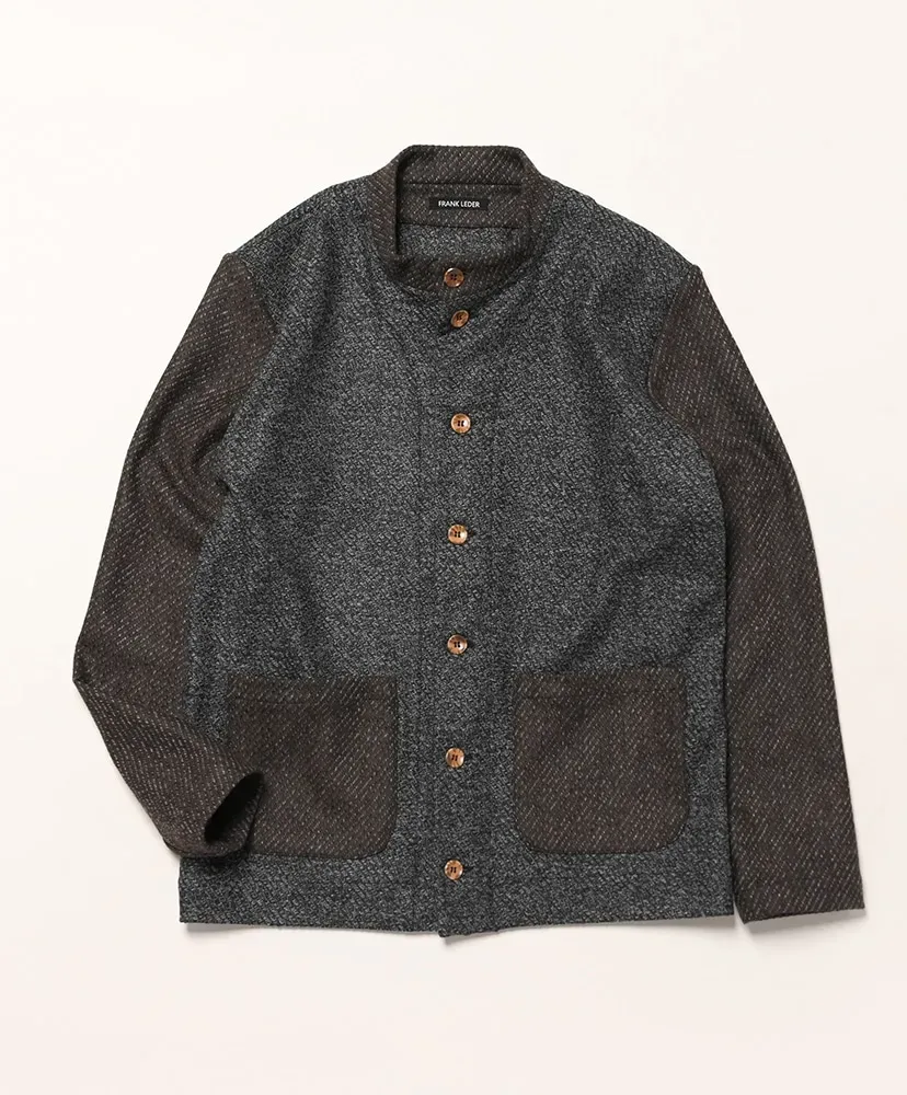 Grey Brown Wool Silk Janker Jacket