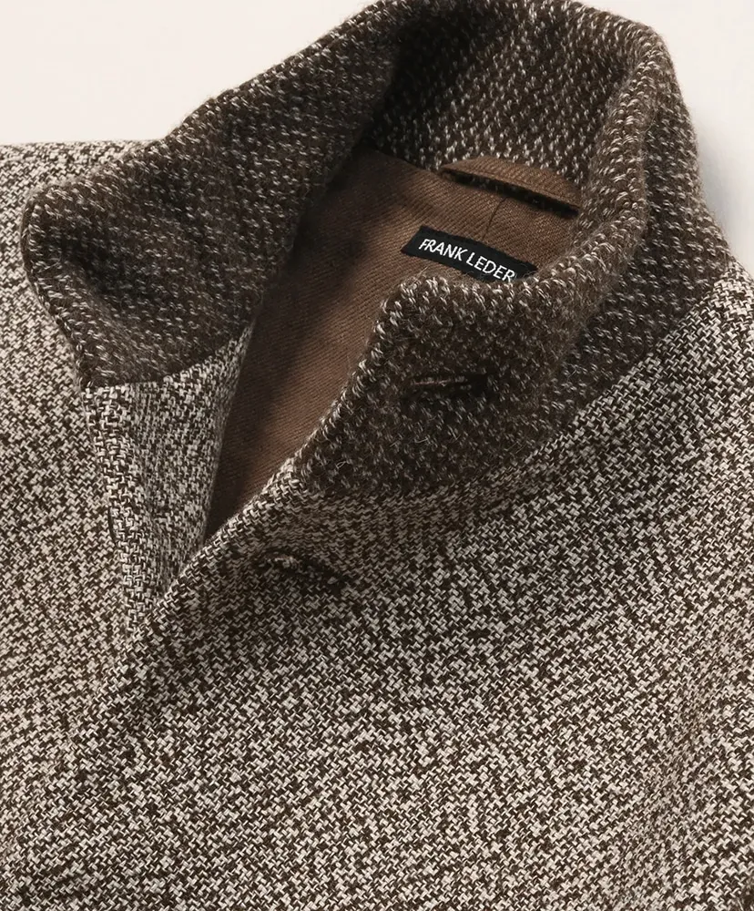 Brown Mixed Wool Linen Button Up Jacket