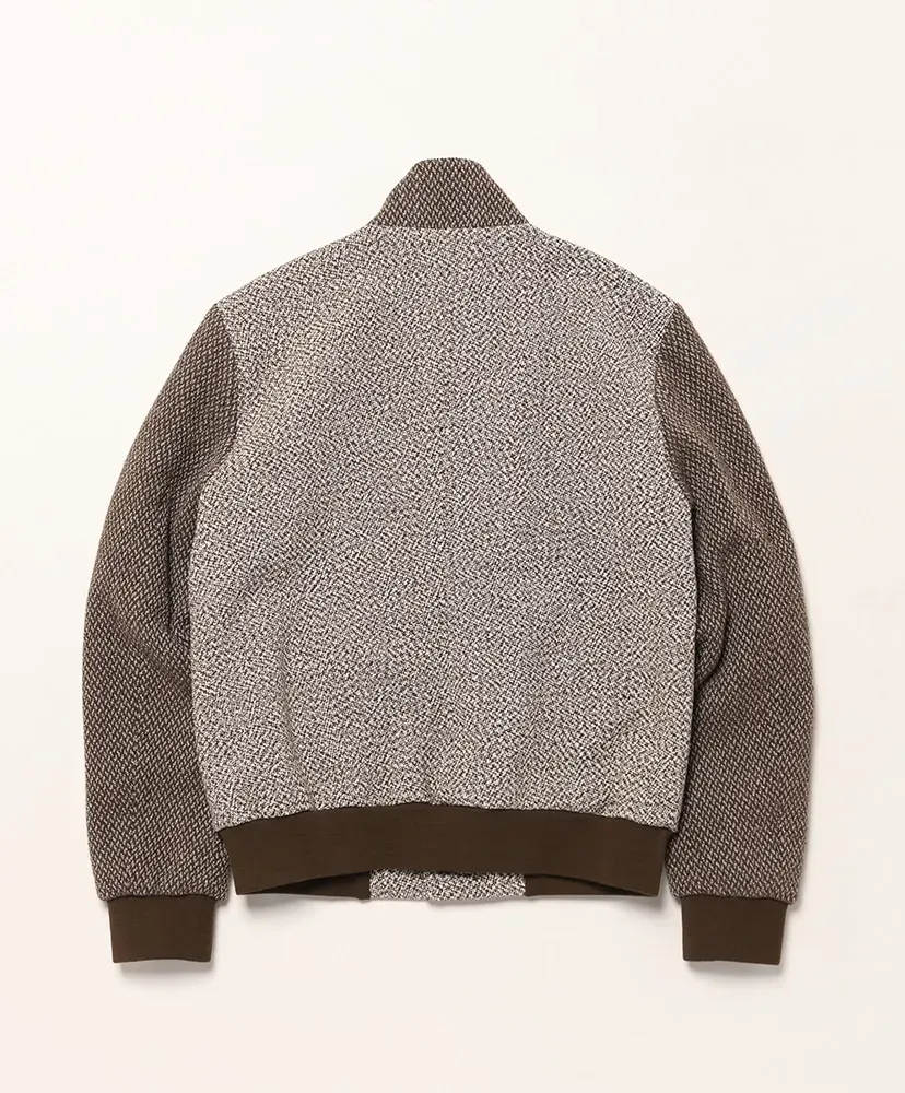 Brown Mixed Wool Linen Button Up Jacket