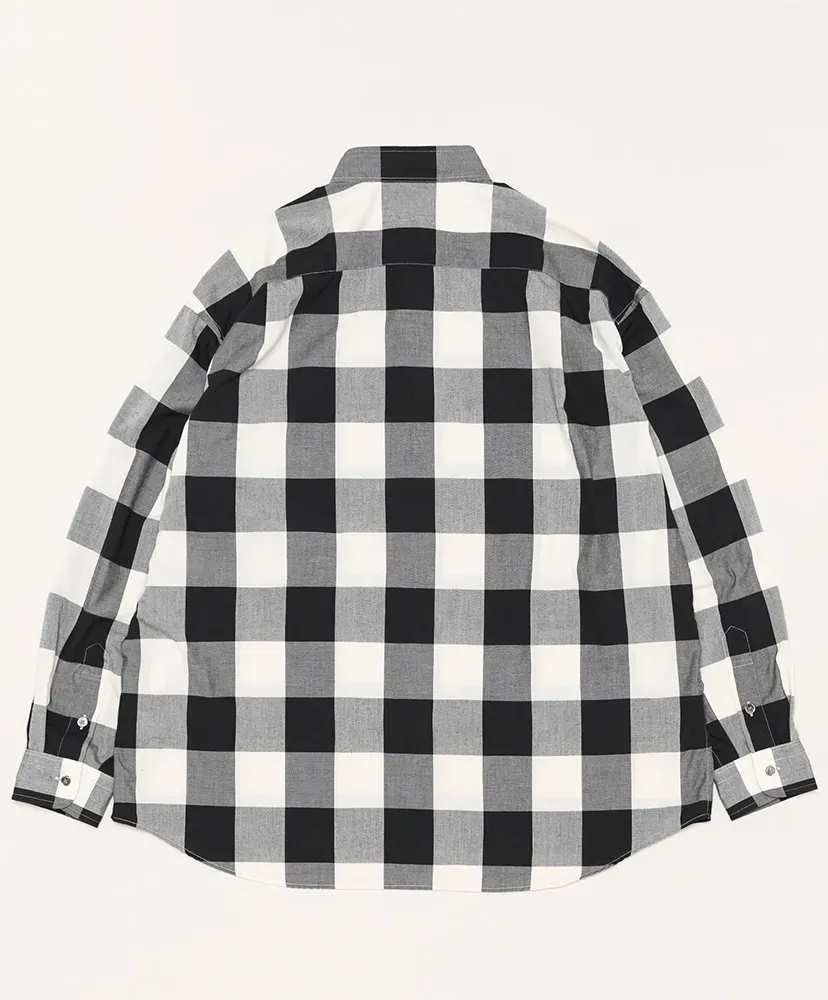 Block Check Stand Collar Shirt