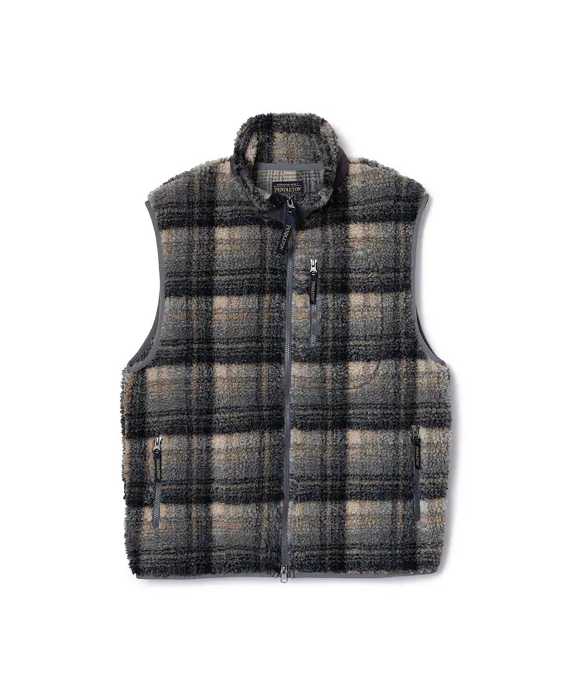 Boa Jacquard Stand Vest