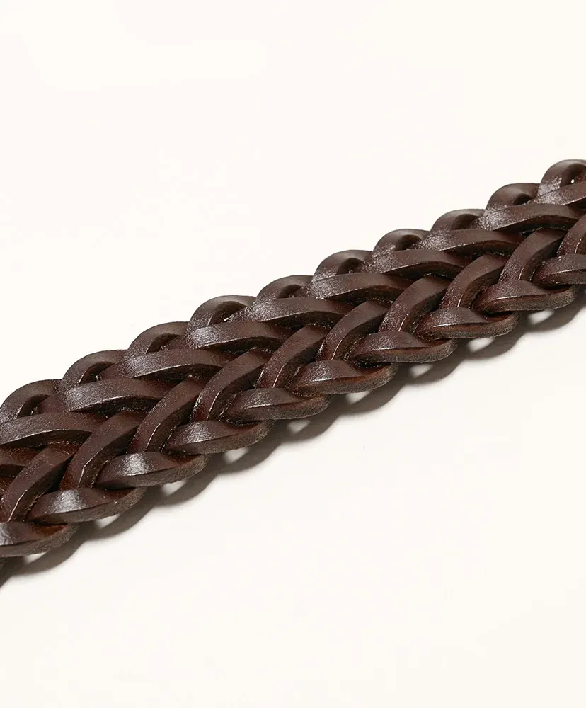 P0300 Russet Plaited Belt With Tip