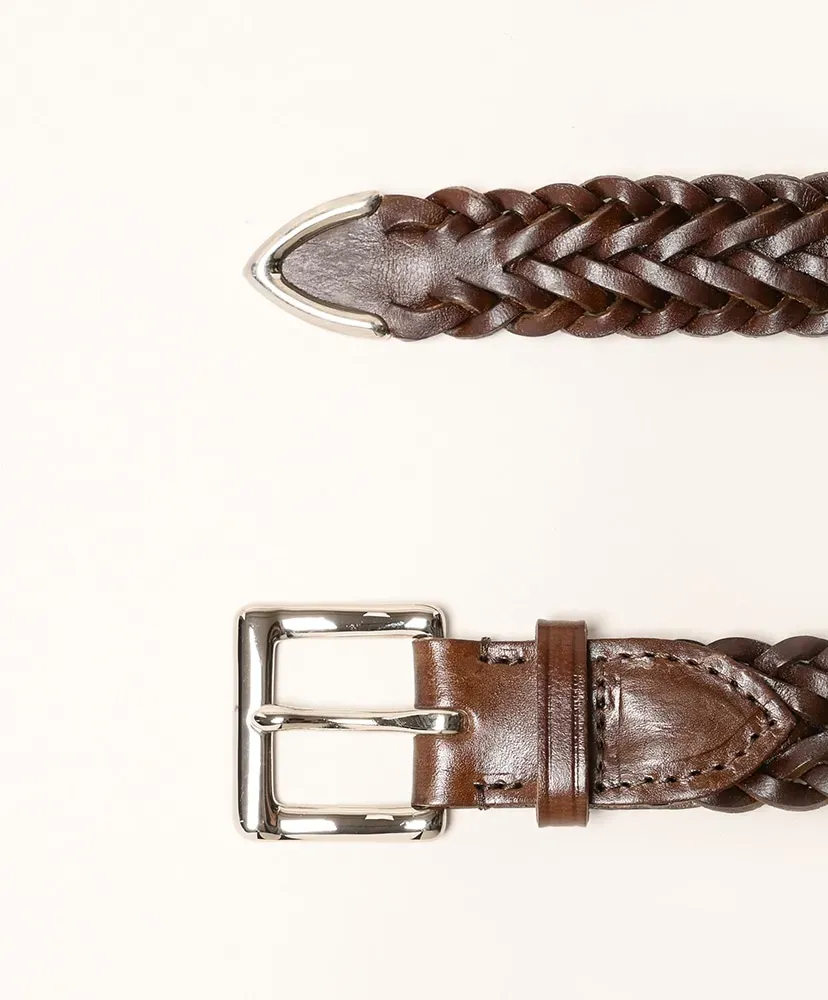 P0300 Russet Plaited Belt With Tip