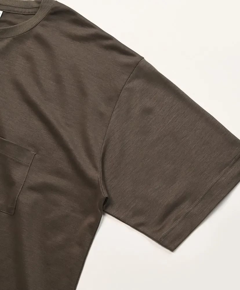 Lyocell Jersey Stitch Crew Neck S/S Pocket Tee