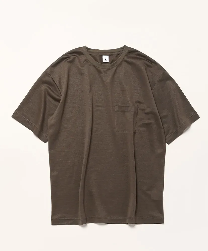 Lyocell Jersey Stitch Crew Neck S/S Pocket Tee