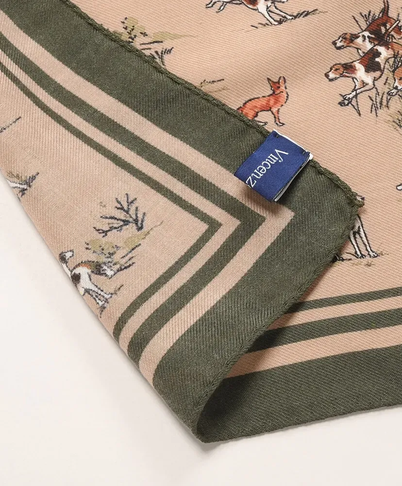 Cashmere Silk Scarf - Dog