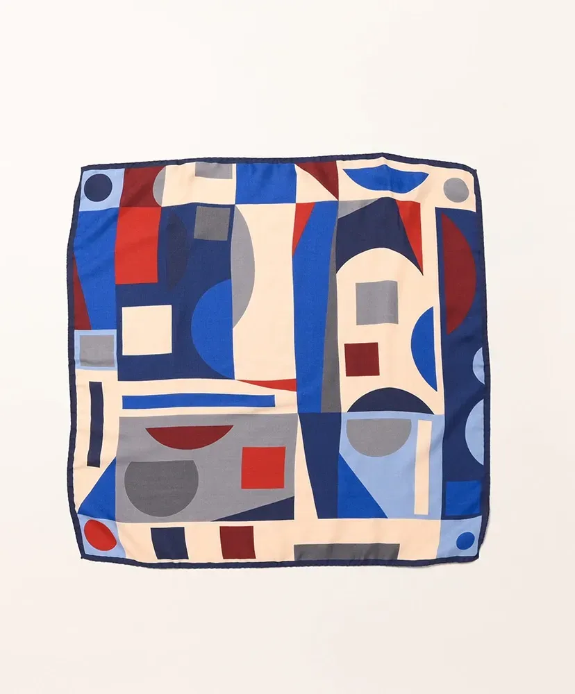 Cashmere Silk Scarf - Geometry