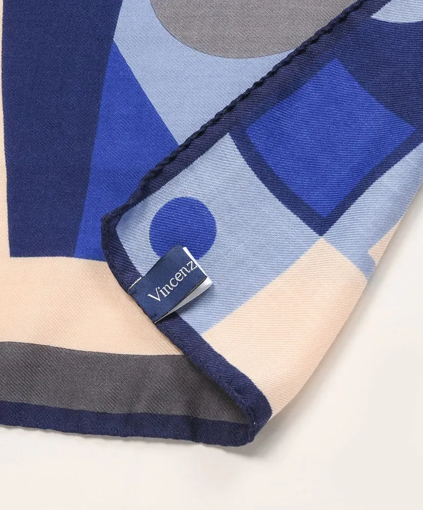 Cashmere Silk Scarf - Geometry