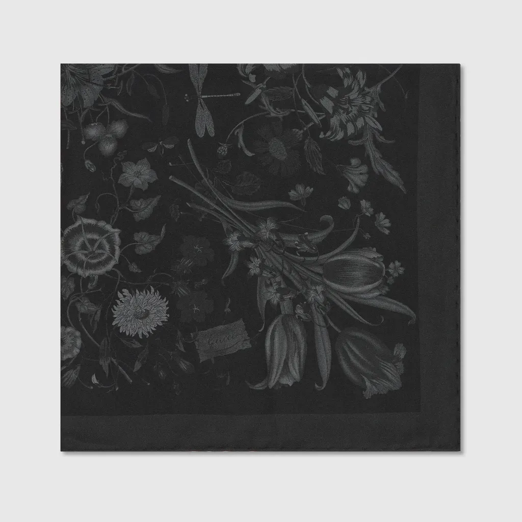 Printed Cotton Silk Pocket Square