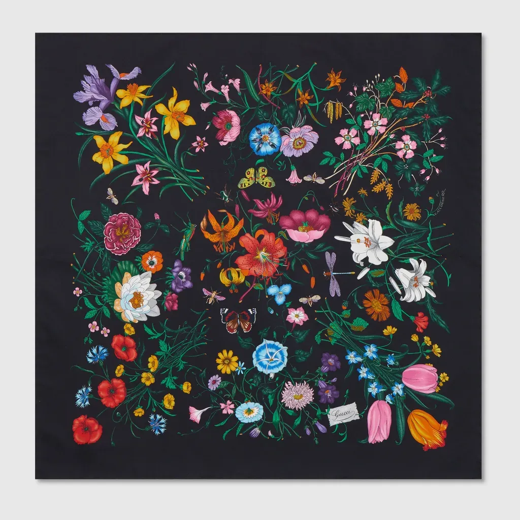 Printed Cotton Silk Pocket Square