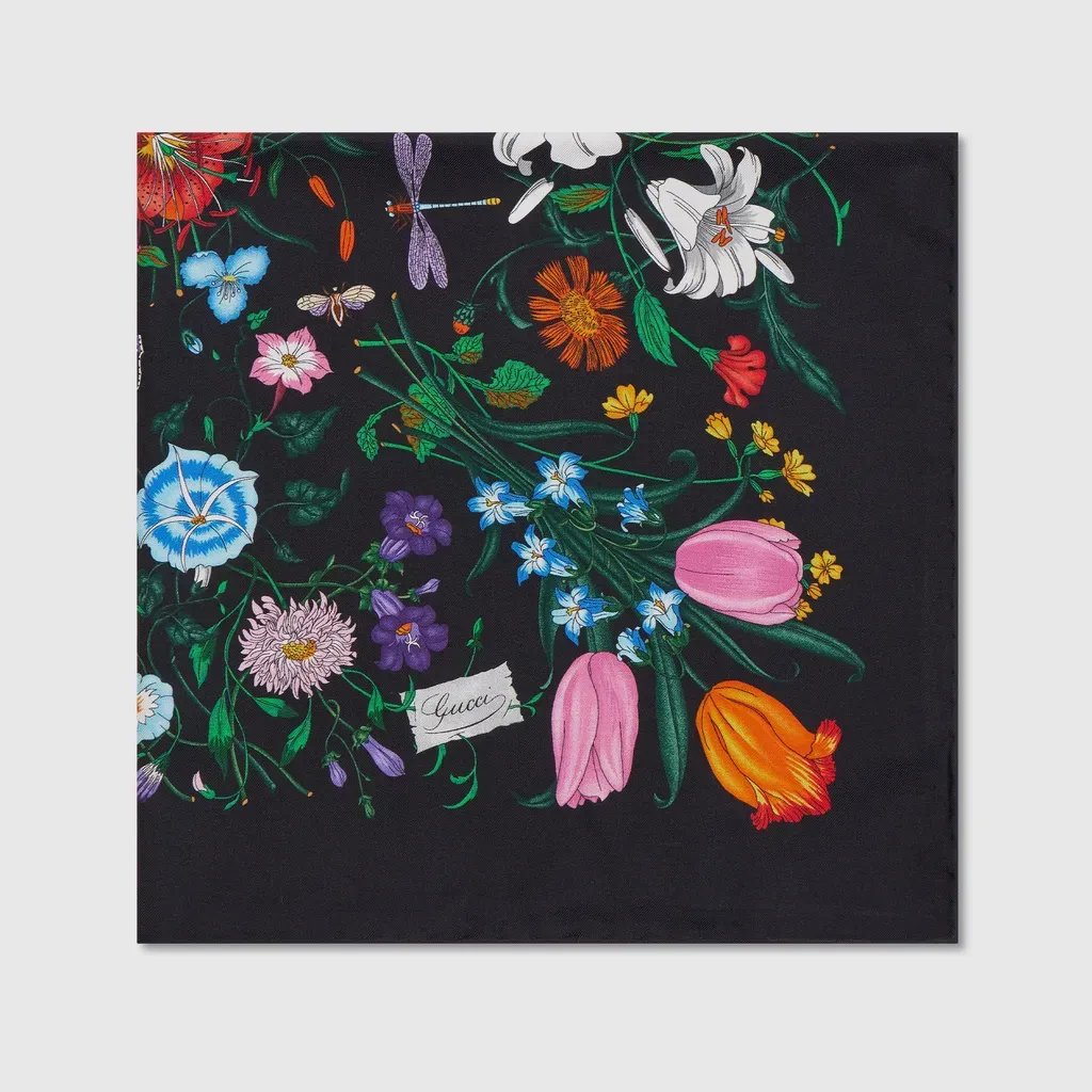 Printed Cotton Silk Pocket Square