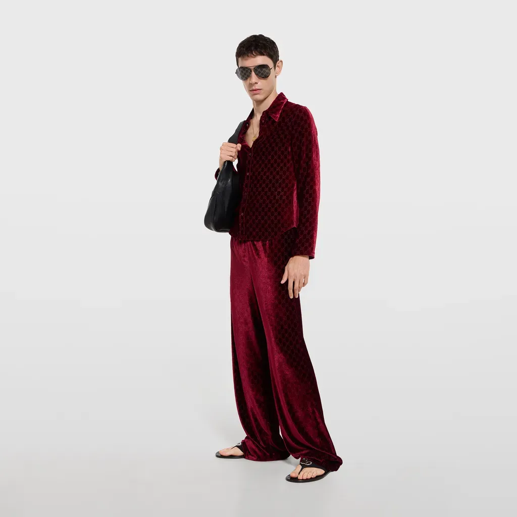 Gg Velvet Devoré Sportswear Pants