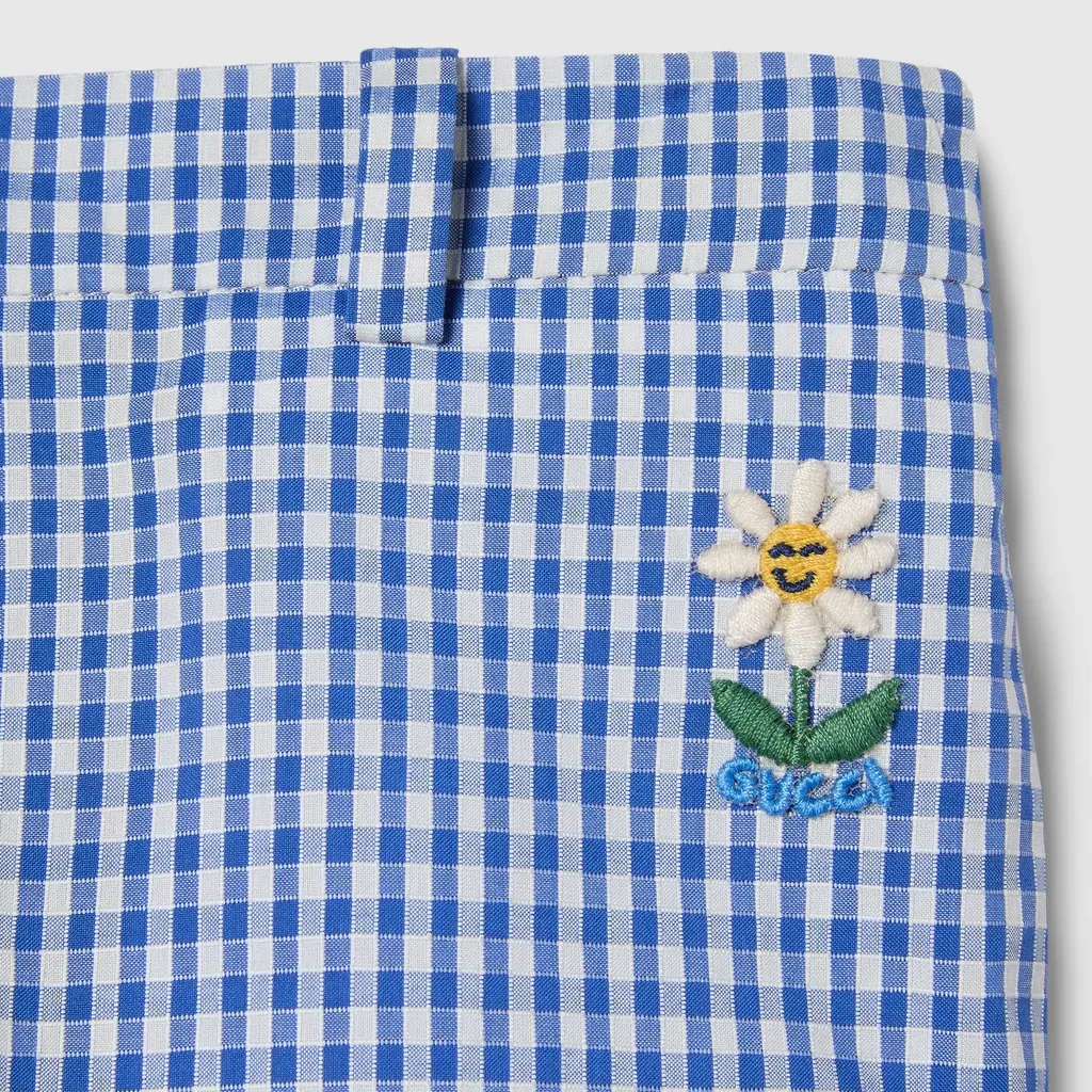 Children's Gingham Cotton Shorts