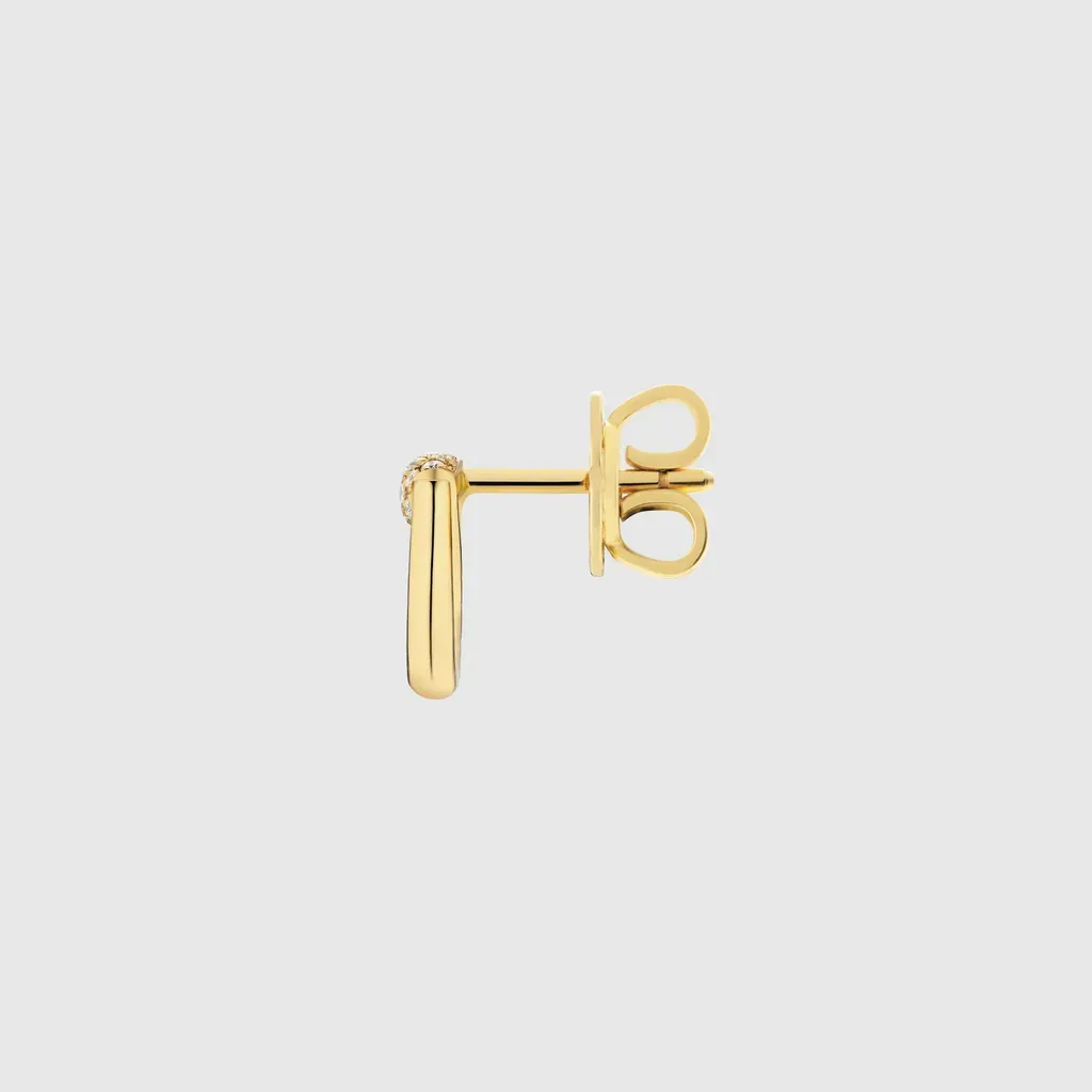 Gucci Horsebit Diamond 18K Stud Earrings