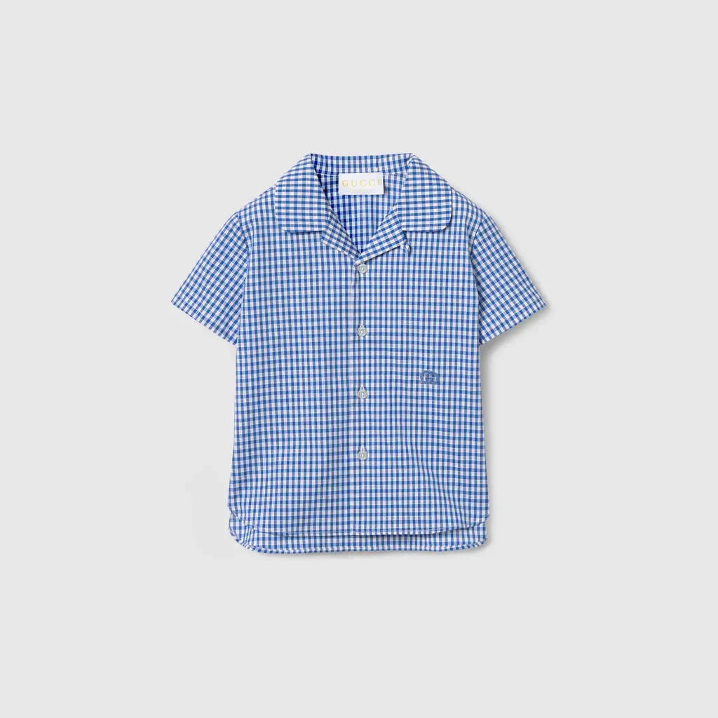 Baby Gingham Cotton Shirt