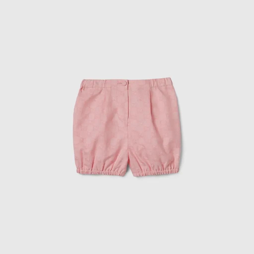 Baby Gg Cotton Jacquard Shorts