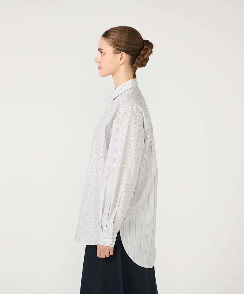 Regular Collar Stripe Wind Shirt