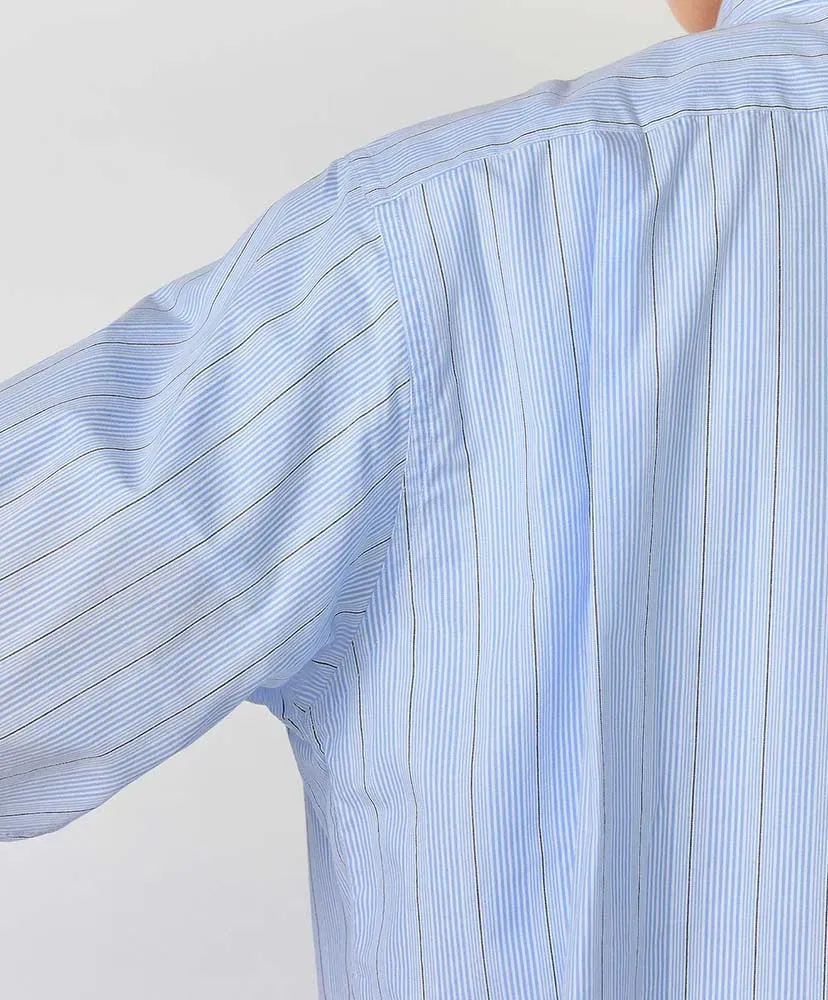 Regular Collar Stripe Wind Shirt