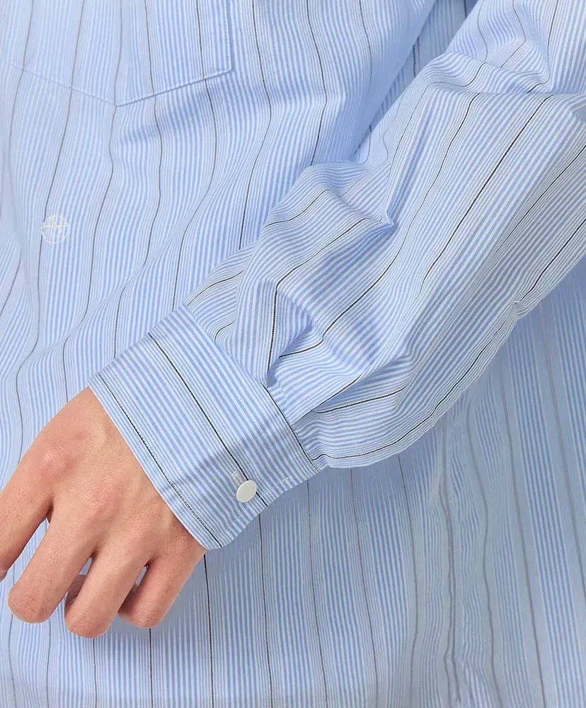 Regular Collar Stripe Wind Shirt